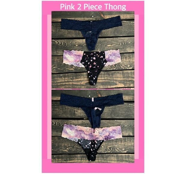 Pink Victoria’s Secret Thong 2 Piece Sz- Small - Picture 1 of 6